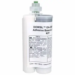 DOWSIL EA-3838 Fast Adhesive Black | 2K Epoxy-Based Silicone Adhesive – 400 mL Cartridge - 1