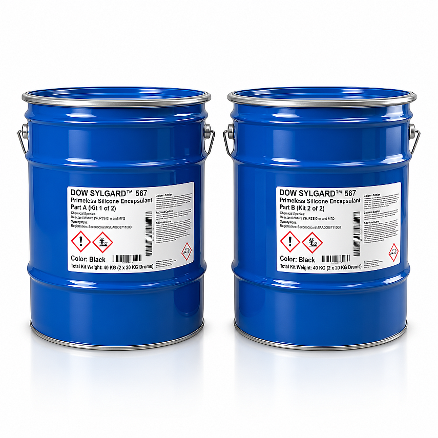 DOWSIL™ SYLGARD™ 567 Primerless Silicone Encapsulant Kit Black 40 KG | Official Distributor - 1
