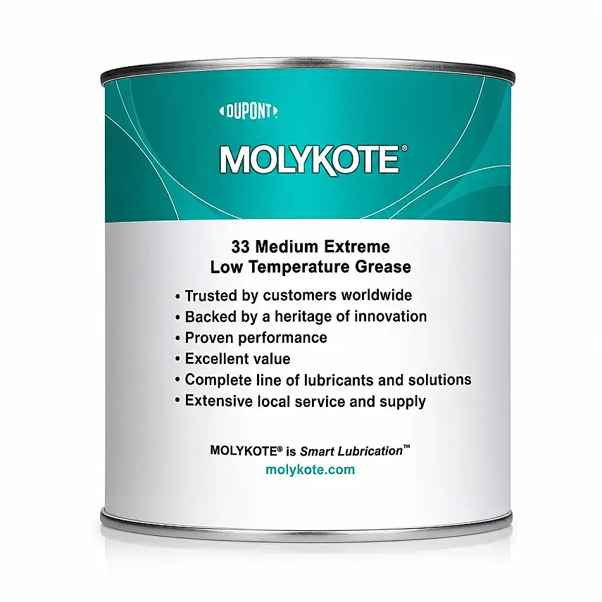 DuPont™ MOLYKOTE® 33 Medium Grease | Silicone-Based, Water-Resistant, Plastic & Rubber Compatible – 1 KG – - 1